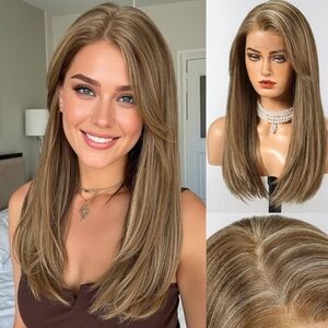 Hair Cube Elegant Ash Blonde Lace Front Wig